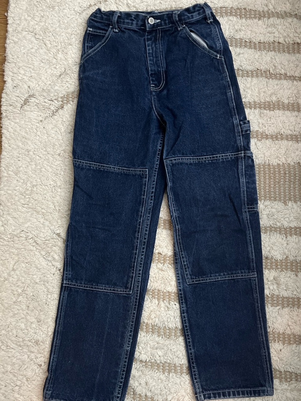 High-Rise Dark Blue Women's Workwear Jeans